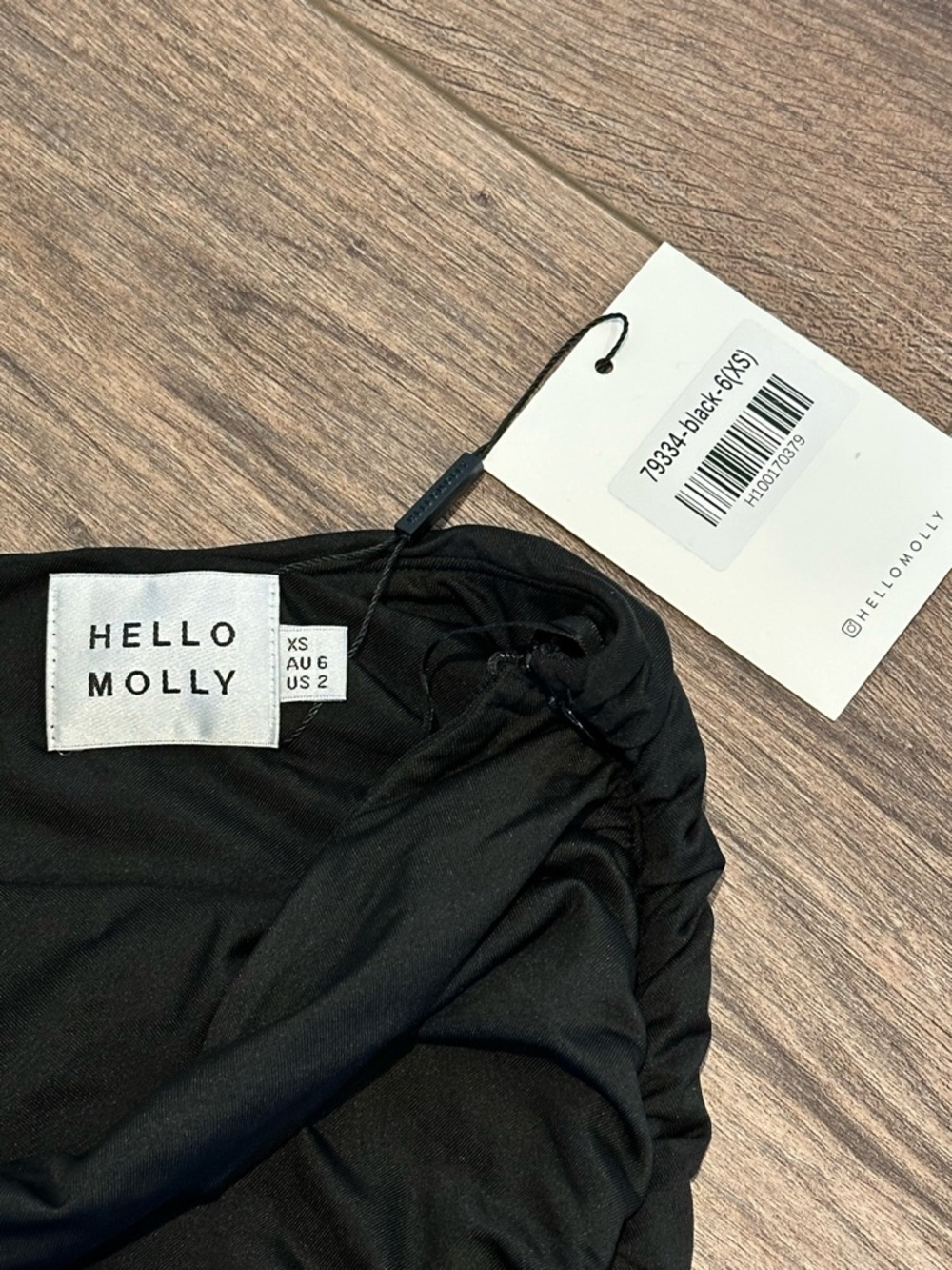 NWT! Hello Molly Taking All Night Black One-Shoulder Maxi Dress with High Slit - Picture 7 of 12